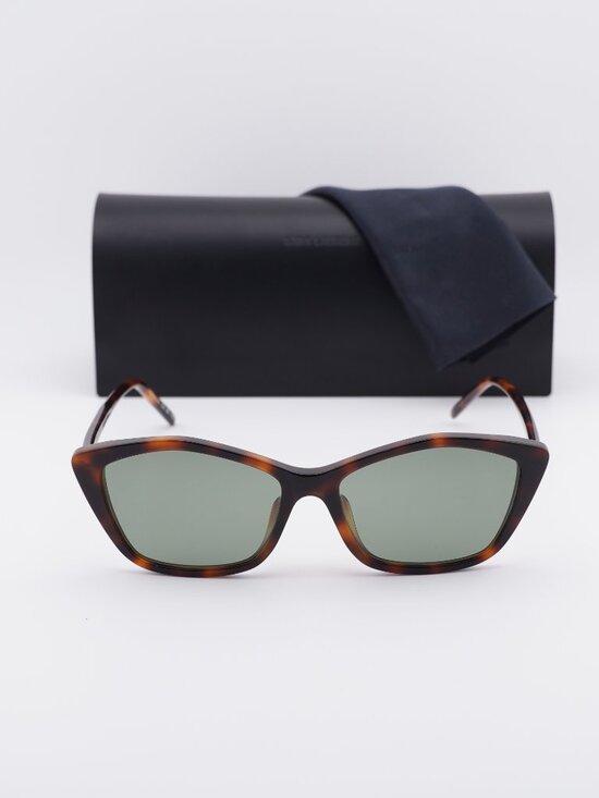 Saint Laurent SL 775/F 003 Cat Eye Women Sunglasses - Havana / Green main image 9